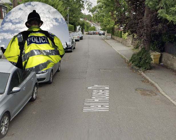 The vehicle collided with a wall on Well House Drive in Roundhay.
