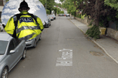 The vehicle collided with a wall on Well House Drive in Roundhay.