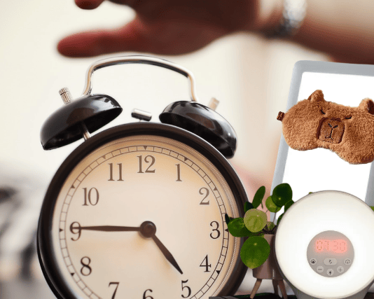 Beat the autumn clock change with Dunelm's sleep-boosting essentials, including sunrise alarm clocks, plush eye masks, and light therapy lamps