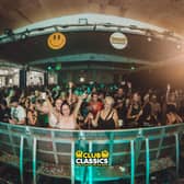 Clubbers dance under iconic 90s smiley faces as hit daytime rave Club Classics takes over Project House in Leeds
