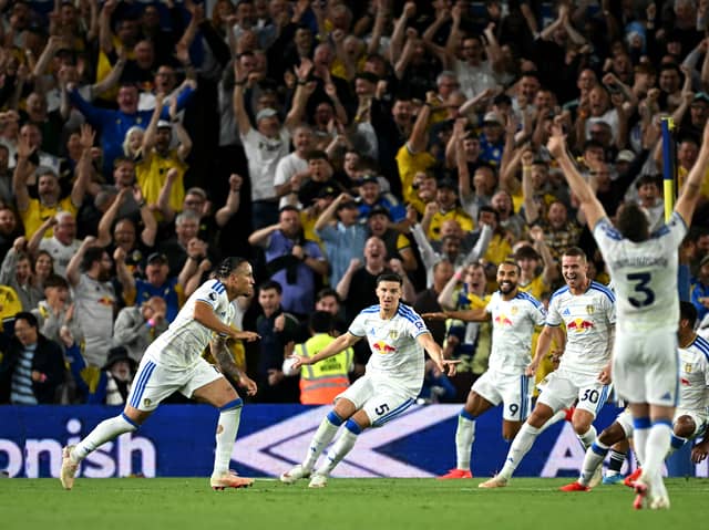 THE BEST: Atmosphere saluted by Leeds United star Noah Okafor, left.