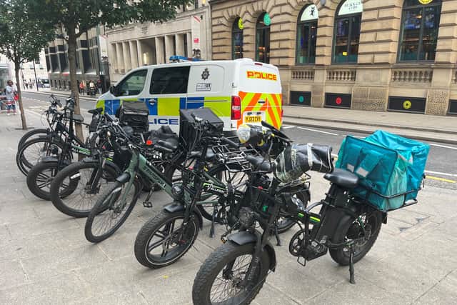E-bikes seized from Park Row, Leeds city centre