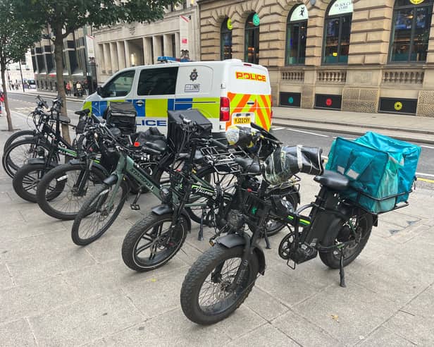 E-bikes seized from Park Row, Leeds city centre