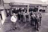 Peugeot main dealer Randerson of Horsforth was all geared up to give an even better service after work was completed on a £300,000 alteration and improvement scheme.. Pictured is Bob Randerson with his service staff.