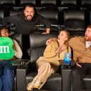 Unsuspecting moviegoers surprised by Rylan were given free treats and cinema tickets