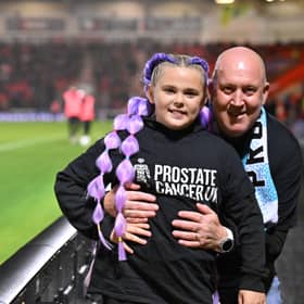 Freya Dunn with her dad Martin at Doncaster Rovers