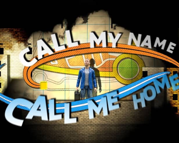 Artwork for 'Call My Name, Call Me Home', created by digital storytellers imitating the dog and band Hope & Social, which will be projected onto the façade of The Queens Hotel for Light Night Leeds 2026