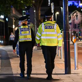 West Yorkshire Police officers on night-time patrol as part of Project Vigilant, a proactive initiative targeting predatory behaviour and sexual violence in town and city centres