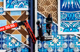 Add Fuel a Portuguese visual artist and illustrator Diogo Machado,  has spent over a week painting a incredible 10m x 9m mural titled 'ECHOES' on the gable-end of a former pub in Mabgate, Leeds. 