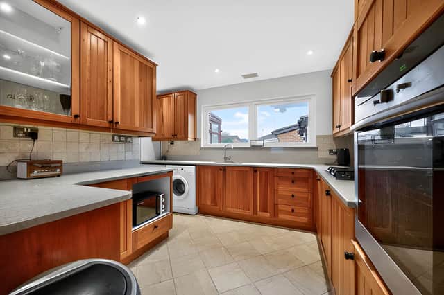 The kitchen forms part of the ground-floor accommodation