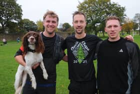 First three to finish, Sam Carr and Scout, second, Duncan Spence first and Jonathan Hitchen, third