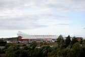 STATEMENT: From Sunderland as Leeds United take on the Black Cats at the Stadium of Light, above.
