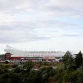 STATEMENT: From Sunderland as Leeds United take on the Black Cats at the Stadium of Light, above.