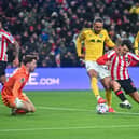 Dominic Calvert-Lewin almost nicked himself a chance from a rebound.