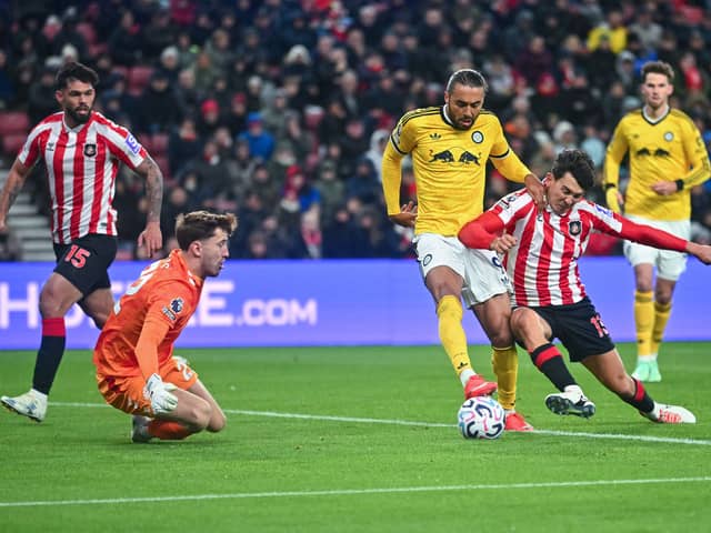 Dominic Calvert-Lewin almost nicked himself a chance from a rebound.