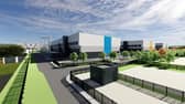 A mock-up of the proposed Microsoft data centre site at Skelton Grange