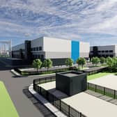 A mock-up of the proposed Microsoft data centre site at Skelton Grange