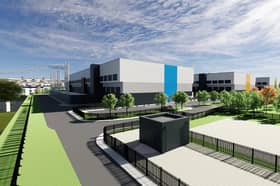 A mock-up of the proposed Microsoft data centre site at Skelton Grange