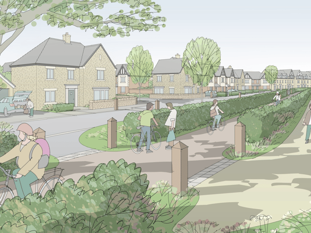 An artist's impression of the East of Otley housing development