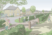 An artist's impression of the East of Otley housing development