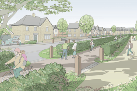 An artist's impression of the East of Otley housing development