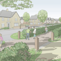 An artist's impression of the East of Otley housing development