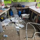 A caravan was reportedly set alight during the incident which occurred on October 16