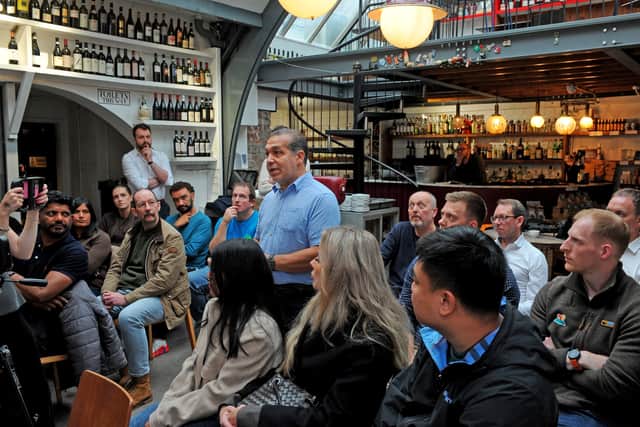 Julio Tumalan Director-owner Hooleos Mexican Cafe-Bar - speaks at the YEP’s hospitality roundtable