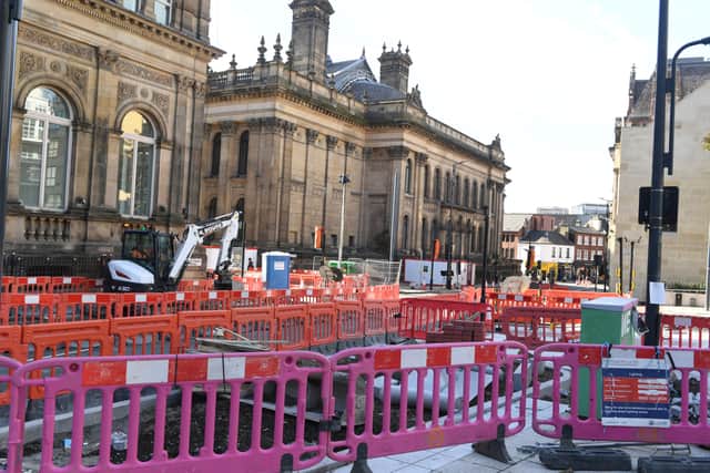 Roadworks on Great George Street, Leeds