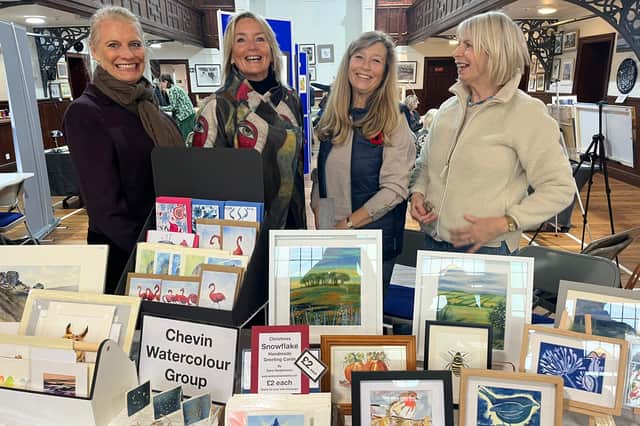 Members of Chevin Watercolour Group showcase their artistic talents