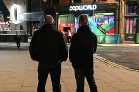 West Yorkshire Police officers on night-time patrol as part of Project Vigilant, a proactive initiative targeting predatory behaviour and sexual violence in town and city centres