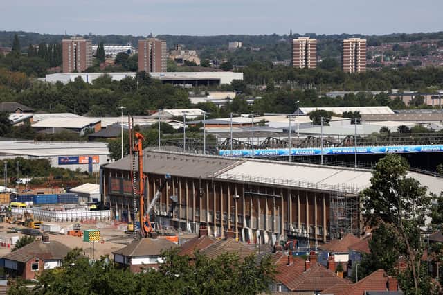 Work on the expansion of Elland Road has been ongoing for several months.