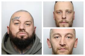 Leeds Crown Court heard Christopher Laking (left) was directing Chris Wilson (top right) and Luke Cockerill (bottom right) as part of the drug empire.