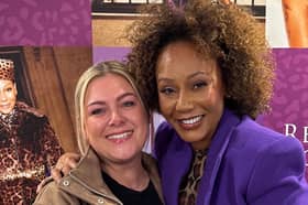 Claire and Mel B together at a Revive Collagen event at Trinity Leeds
