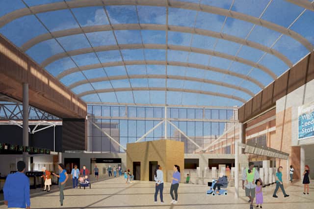 The plans for the refurbished Leeds station concourse. Credit: DfT