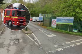 Yeadon household recycling centre is closed because of the fire.