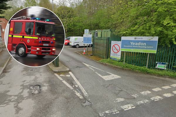 Yeadon household recycling centre is closed because of the fire.