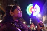 28th October 2026
Leeds Light Night
Pictured 8 year old Maya Govindgari with her spinning wheel at Light Night
Picture Gerard Binks