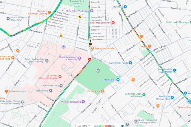 Several roads are affected.