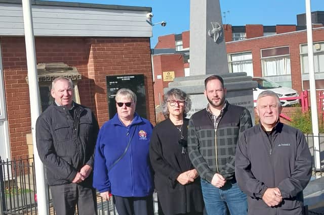 Faded lettering on the monument on Powell Street has been repainted and weeds around the site were cleared as part of the project by Castleford Civic Society.