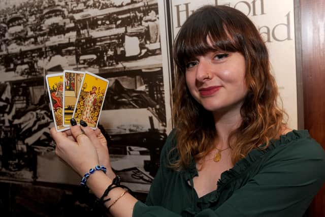Danielle Hardgrave does Dog Tarot Readings to raise money for Good Life Dog Rescue in Leeds