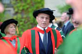 Sir Patrick Stewart, after receiving his honorary degree at University of Leeds.
17th July 2014. Picture Jonathan Gawthorpe