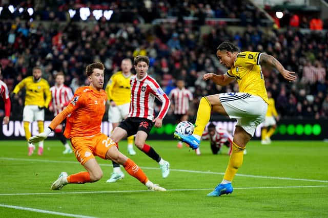Noah Okafor came through an adductor issue to feature off the bench at Sunderland.