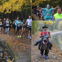 15 spooky pictures as runners haunt the Kirkstall canal for Halloween 'Hubble Bubble' race