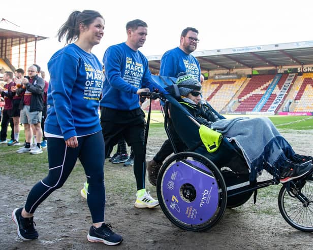 Lindsey and Rob Burrow taking part in a previous March of the Day event