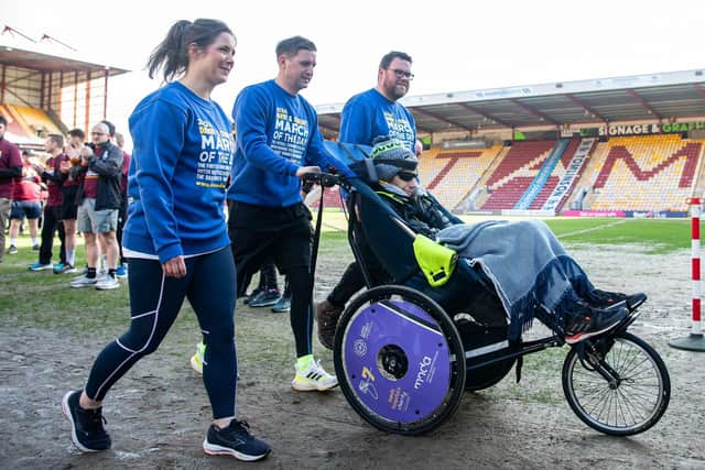 Lindsey and Rob Burrow taking part in a previous March of the Day event