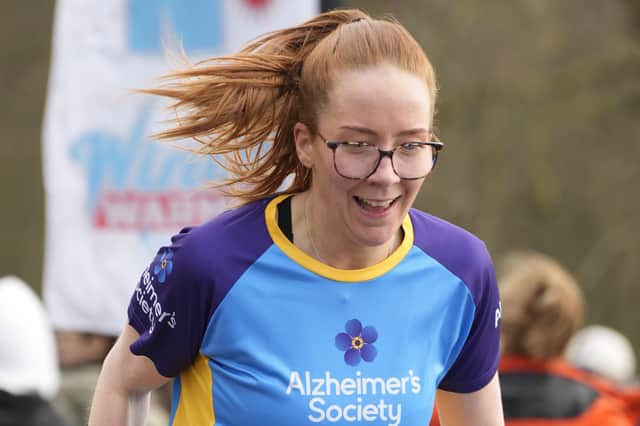 Sarah Gledhill in a training race leading up to the Leeds Marathon.
