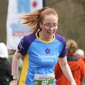 Sarah Gledhill in a training race leading up to the Leeds Marathon.