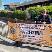 Garforth & District Lions member Dave Hill out promoting the event. 

