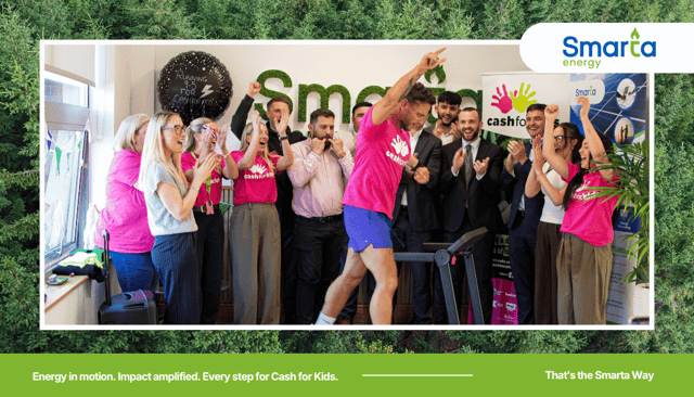 The Smarta Energy team and Cash for Kids representatives during the last few moments of the fundraiser. 
